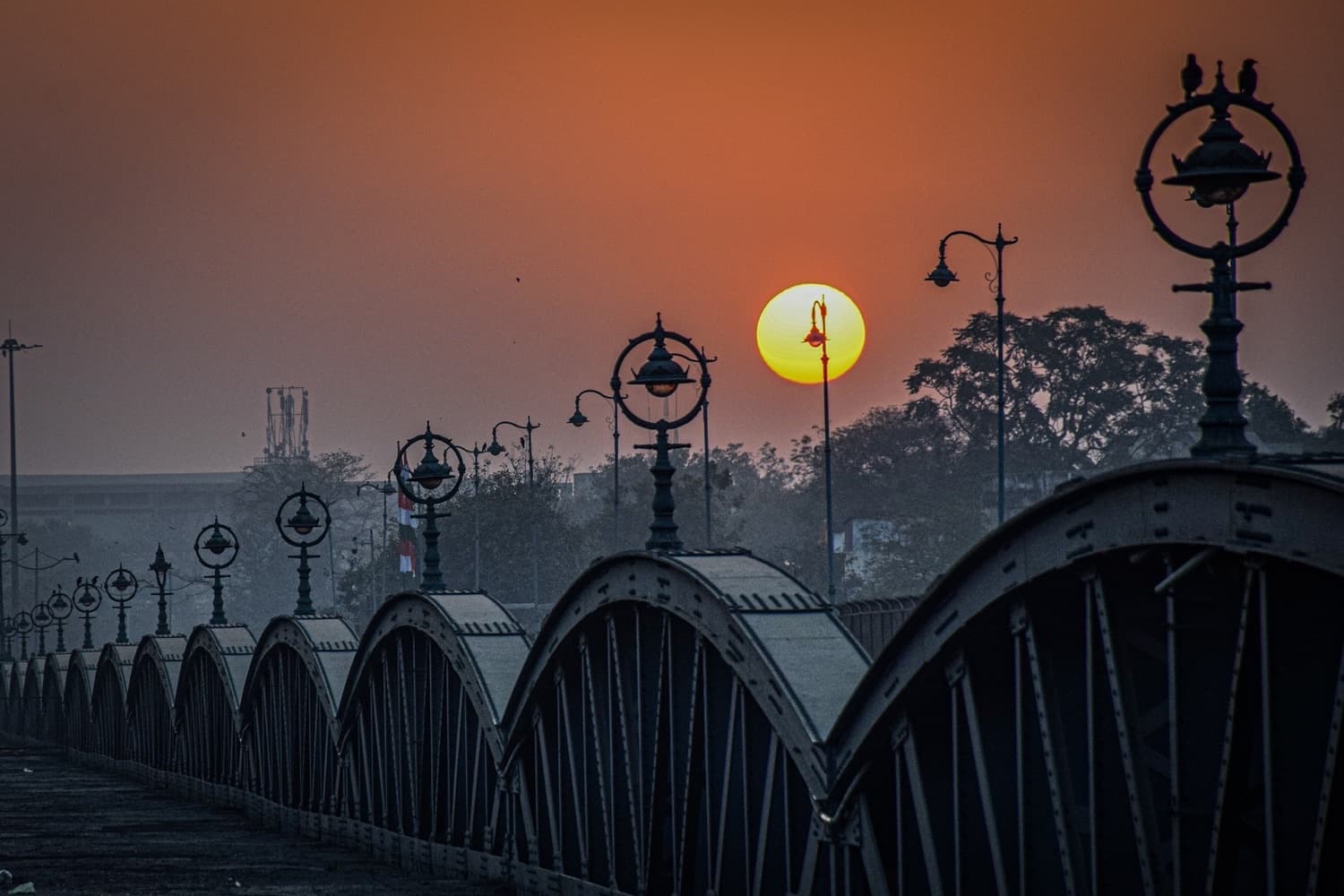 Ellis Bridge crossing the Sabarmati in Ahmedabad