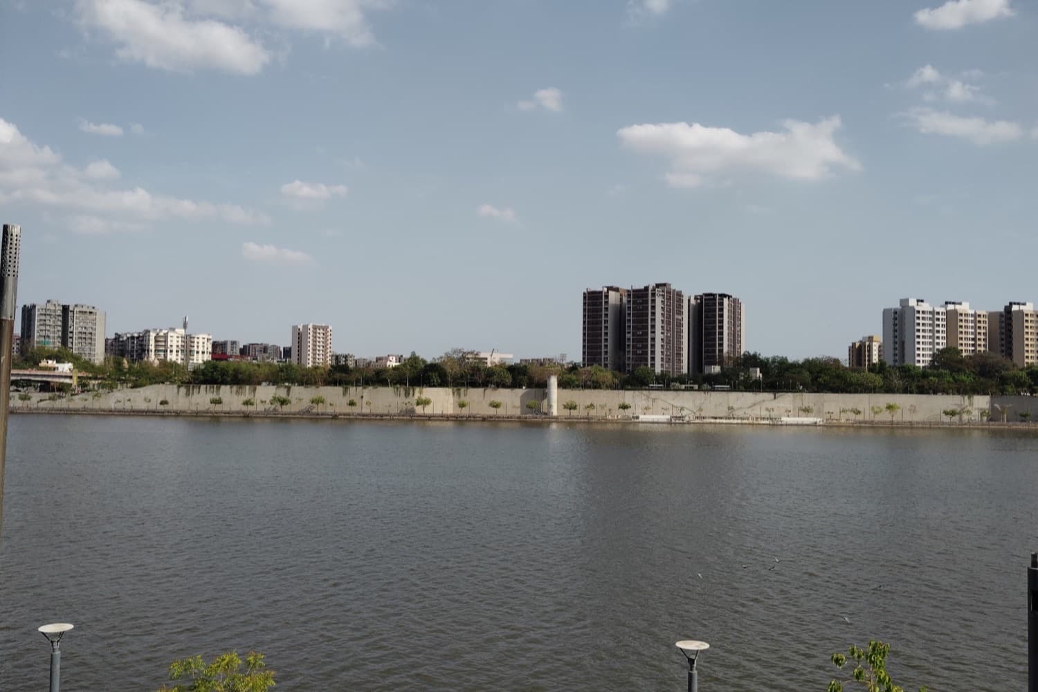 The Sabarmati and the reclaimed embankment, Ahmedabad